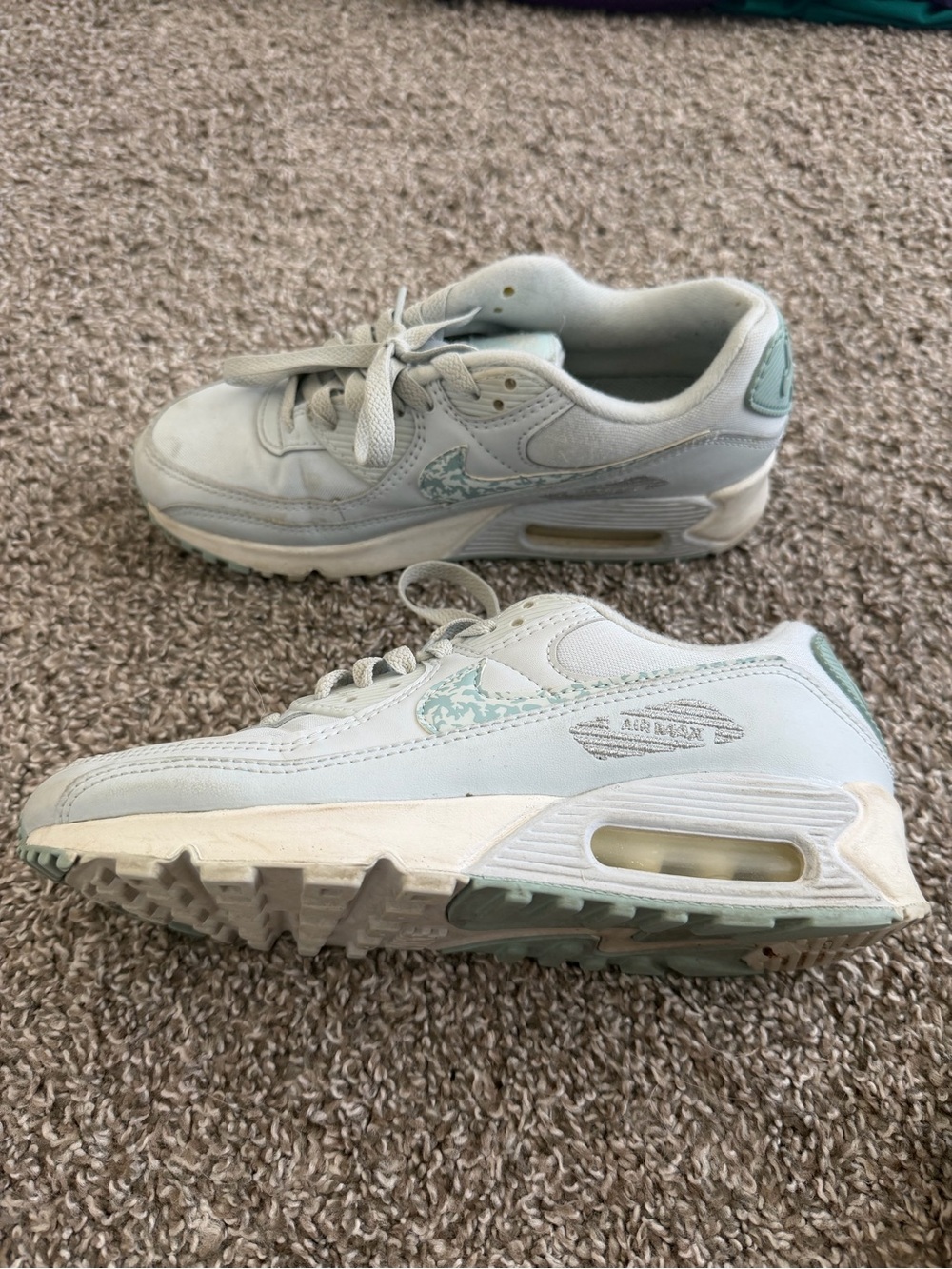 Nike Women's Air Max Sneakers in Mint Green and White